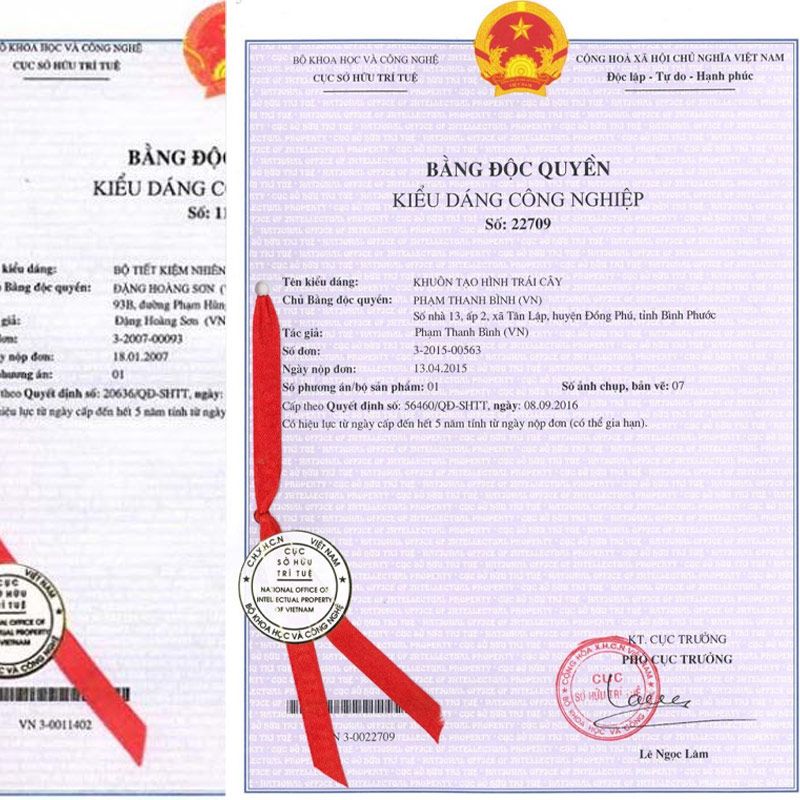 Giay Chung Nhan Bao Ho Kieu Dang Cong Nghiep