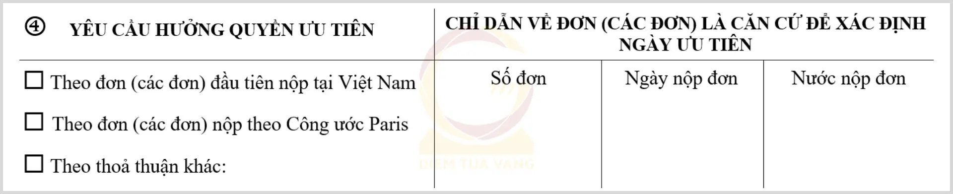 yêu cầu hưởng quyền ưu tiên